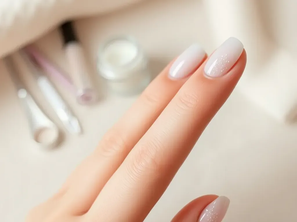 Jak stworzyć mleczne paznokcie z brokatem