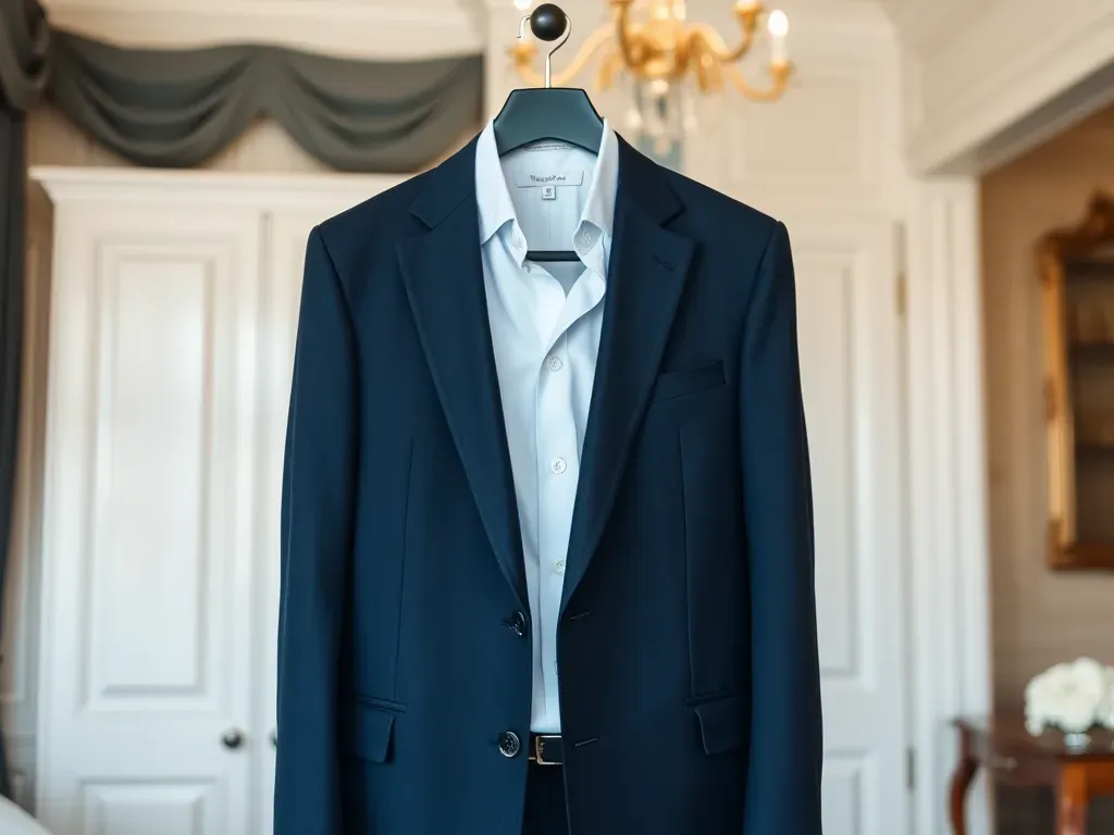 Granatowy garnitur na wesele – jaka koszula będzie pasować?