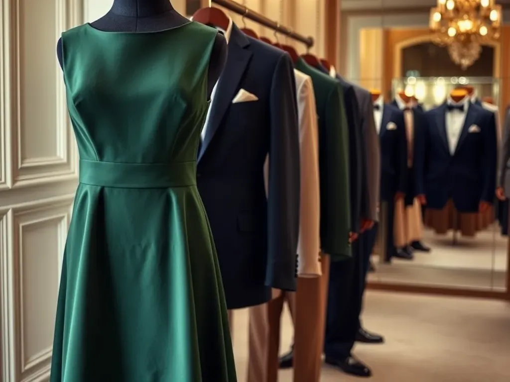 Jak dobrać garnitur do zielonej sukienki?