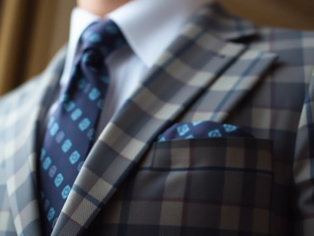 Jaki krawat do marynarki w kratę?