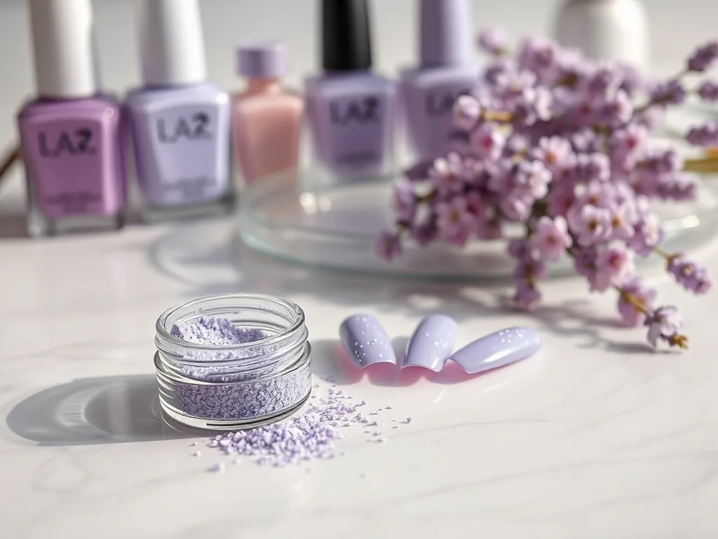 Lawendowe paznokcie z brokatem – modne inspiracje i stylizacje