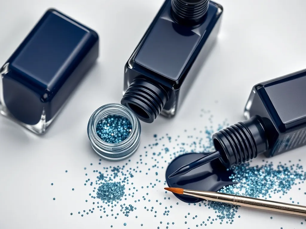 Paznokcie granat z brokatem – inspiracje i pomysły