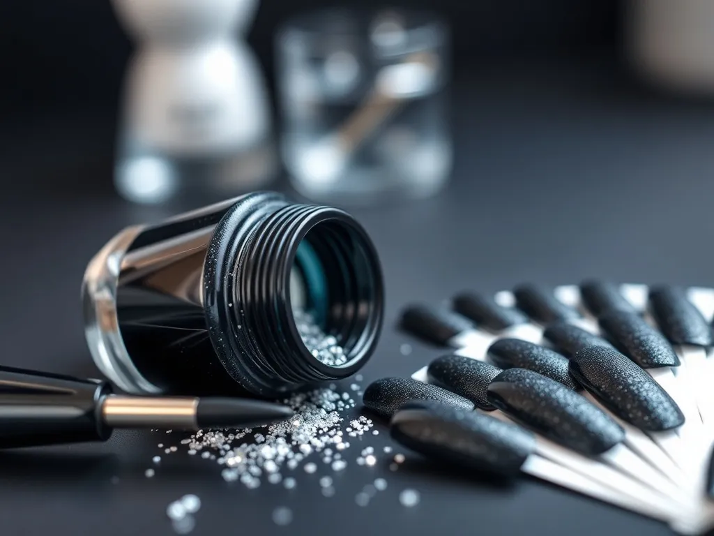 Paznokcie czarne z brokatem: inspiracje i porady