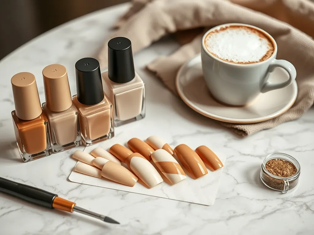 Paznokcie latte – modne wzory i inspiracje