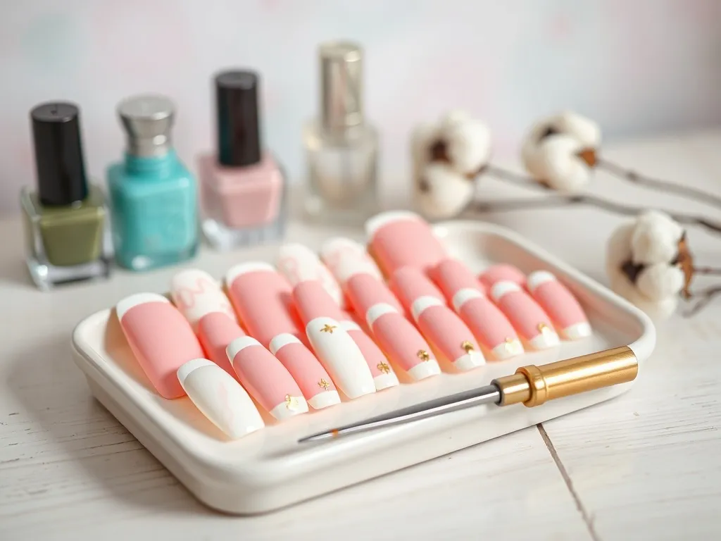 Stylowe pomysły: paznokcie różowe z białym