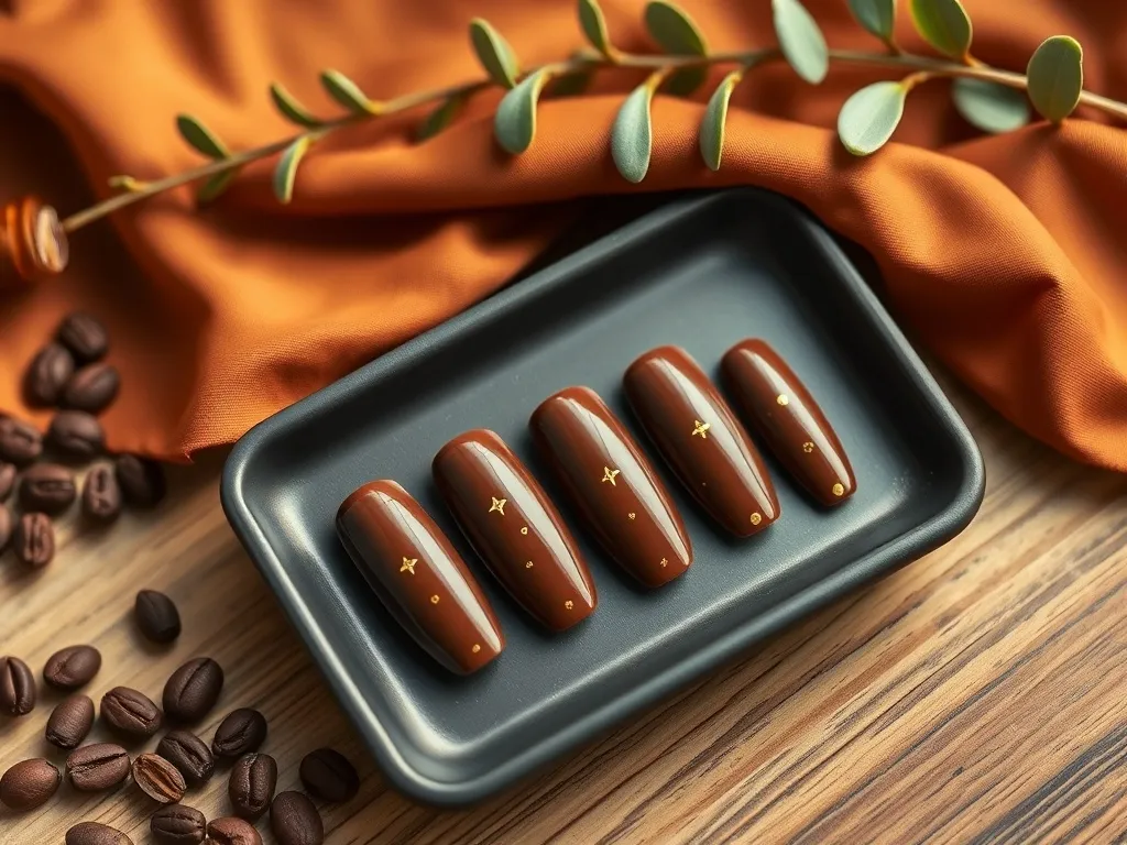 Paznokcie czekoladowy brąz – modne zdobienia i pomysły