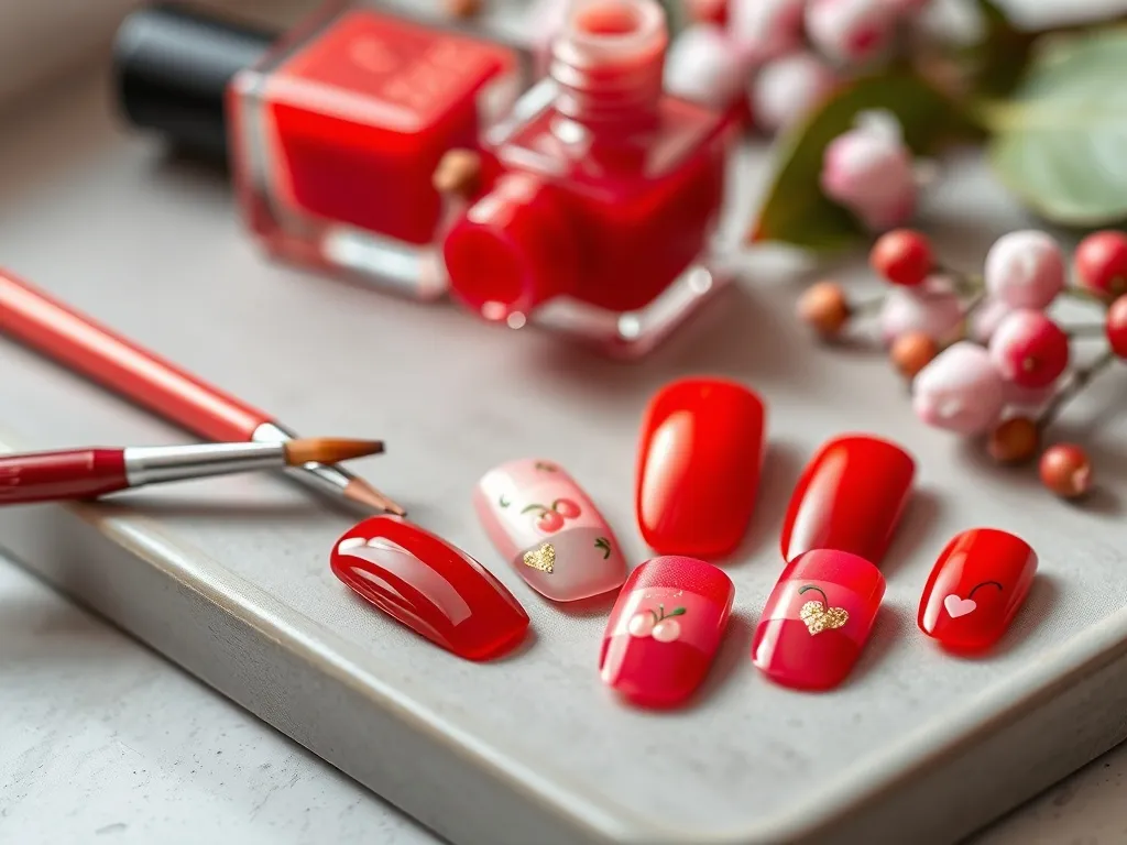 Wiśniowe paznokcie wzory: modne inspiracje i porady