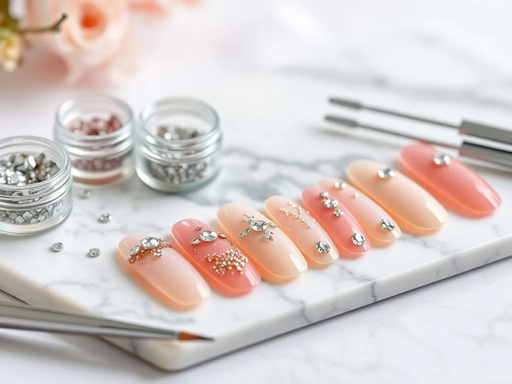 Paznokcie z cyrkoniami i brokatem – inspiracje i porady