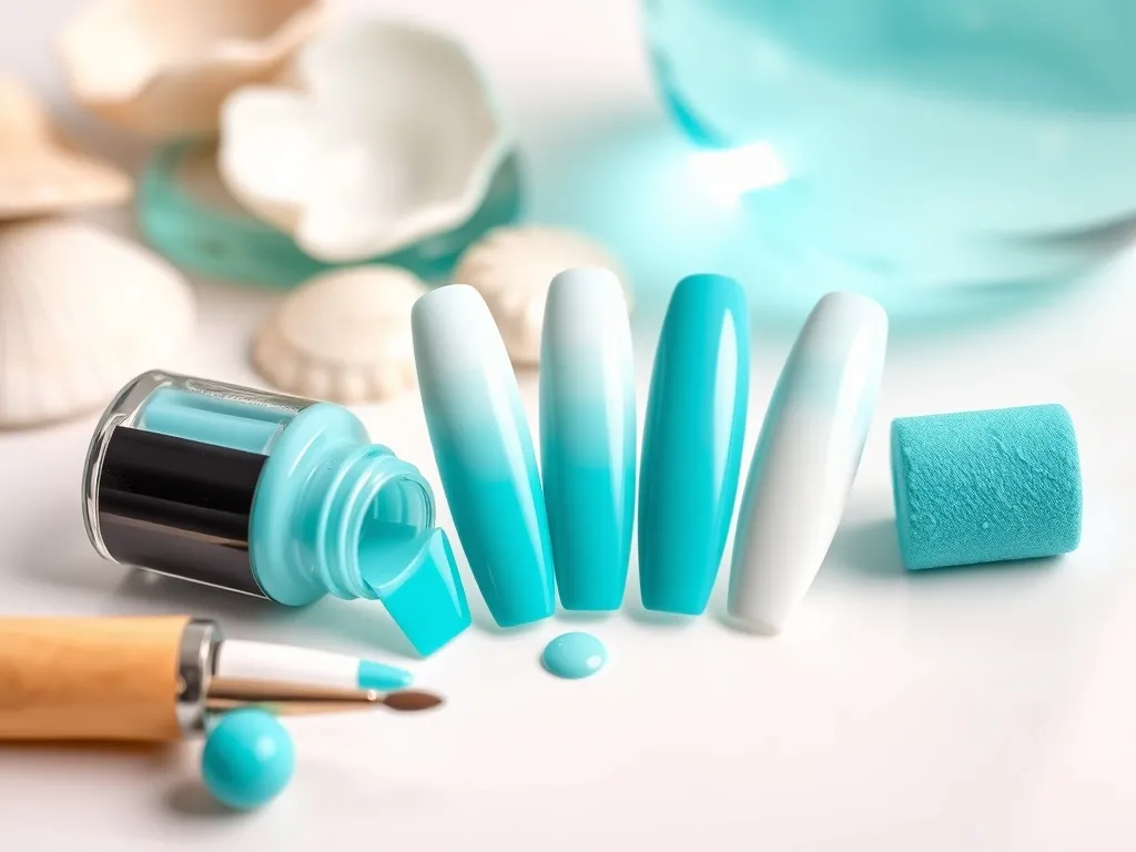 Paznokcie turkusowe ombre: inspiracje i pomysły