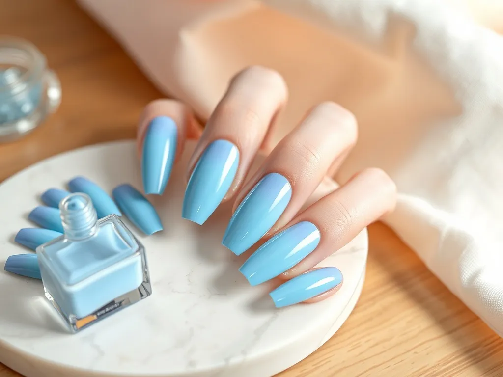 Paznokcie chabrowe ombre: inspiracje i porady