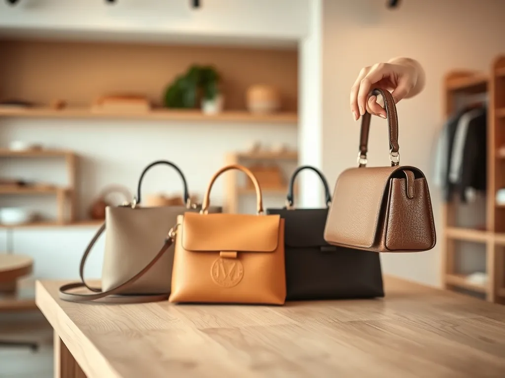 Eleganckie modne torebki w nowoczesnych kolorach i fakturach, prezentacja trendów na obecny sezon w stylu lifestyle